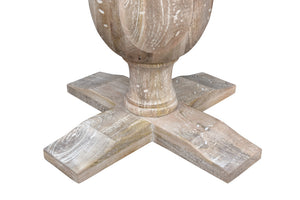 Homeroots 26" Brown Marble And Solid Wood Round End Table   517826