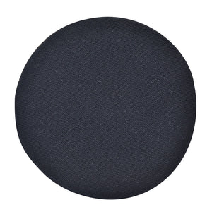 Homeroots 16" Black And White Cotton And Natural Round Chevron Ottoman   517831