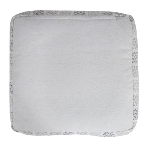 Homeroots 18" Cotton Ottoman Gray,White  517857