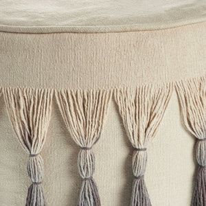 Homeroots 20" Beige 100% Cotton Ottoman  Cotton 517862