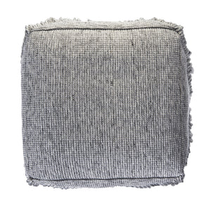 Homeroots 18" Gray Wool Ottoman  Wool 517865