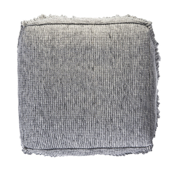 Homeroots 18" Gray Wool Ottoman  Wool 517865