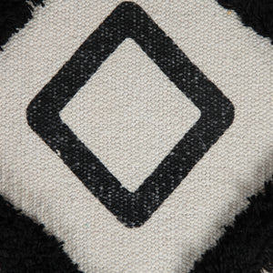 Homeroots 18" White 100% Cotton Ottoman  Cotton 517869