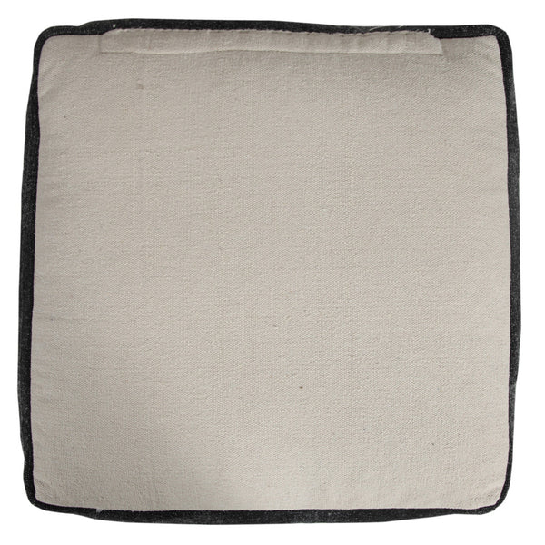 Homeroots 18" Black 100% Cotton Ottoman  Cotton 517871