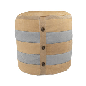 Homeroots 16" Tan 100% Cotton Ottoman  Cotton 517878