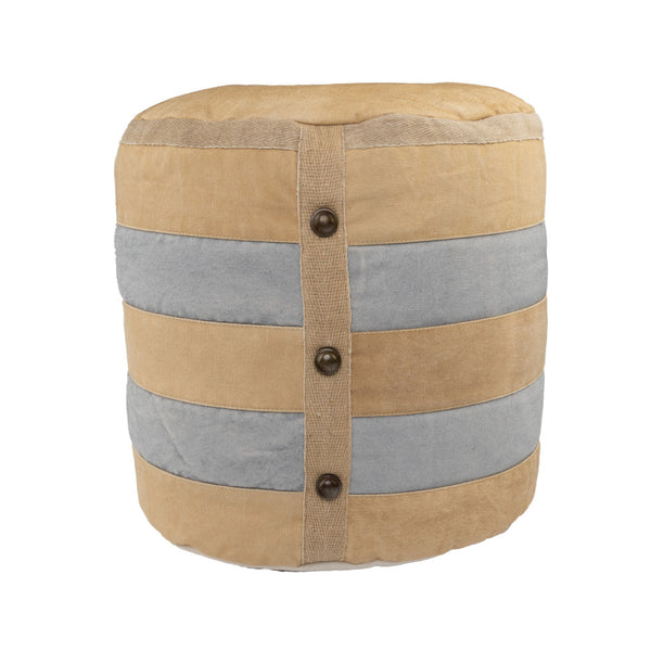 Homeroots 16" Tan 100% Cotton Ottoman  Cotton 517878