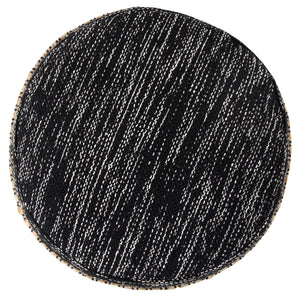 Homeroots 18" X 18" X 14" " Black Pouff  Cotton 517892