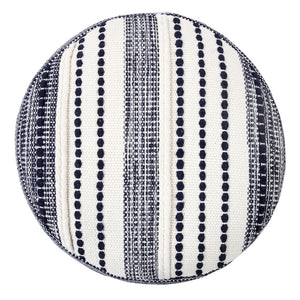 Homeroots 18" Blue 100% Cotton Ottoman  Cotton 517893