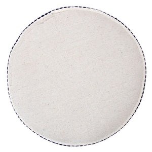 Homeroots 18" Blue 100% Cotton Ottoman  Cotton 517893