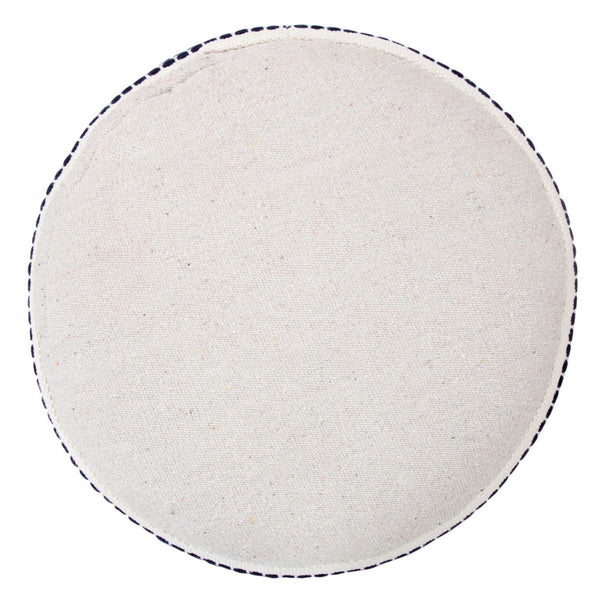 Homeroots 18" Blue 100% Cotton Ottoman  Cotton 517893