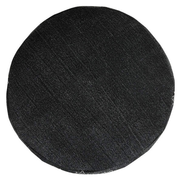 Homeroots 18" Black 100% Cotton Ottoman  Cotton 517894