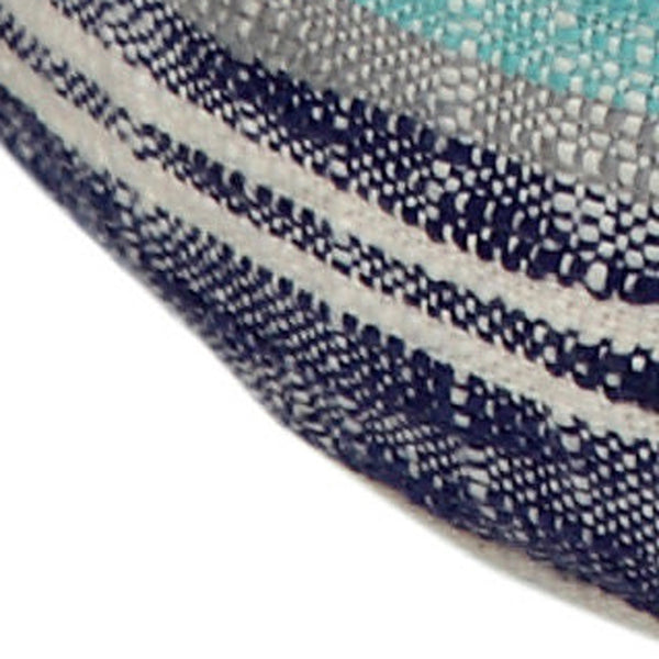 Homeroots 18" Blue 100% Cotton Ottoman  Cotton 517898