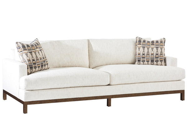 Lexington Barclay Butera Horizon Sofa - Luxurious Upholstered Design With Down Cushions And Elegant Bronze Metal Finish   5178-33br-40