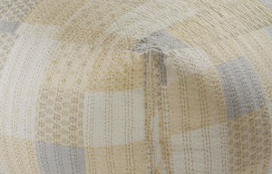 Homeroots 48" Cream 100% Cotton Ottoman Cream,Ivory Cotton 517906