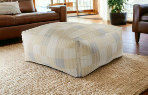Homeroots 48" Cream 100% Cotton Ottoman Cream,Ivory Cotton 517906