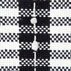 Homeroots 18" White 100% Cotton Ottoman  Cotton 517911