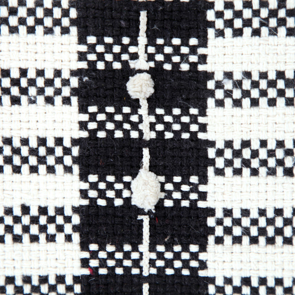 Homeroots 18" White 100% Cotton Ottoman  Cotton 517911