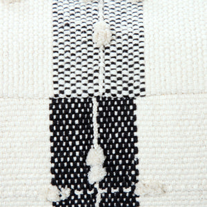 Homeroots 18" Black 100% Cotton Ottoman  Cotton 517912