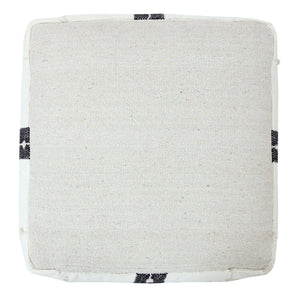 Homeroots 18" Black 100% Cotton Ottoman  Cotton 517912