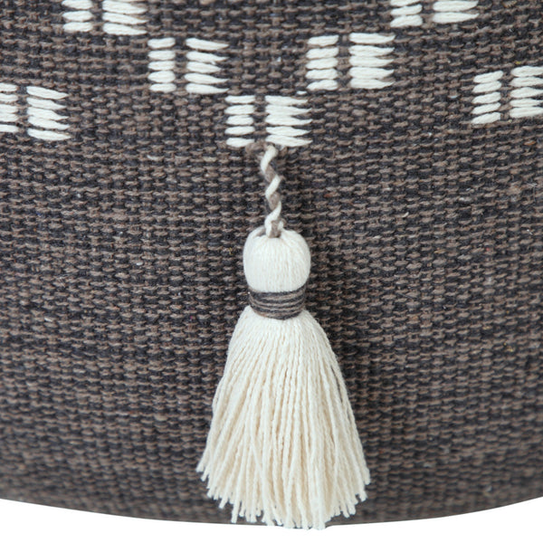 Homeroots 18" Gray 100% Cotton Ottoman  Cotton 517913