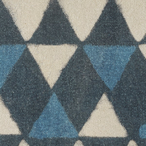 Homeroots 20" Blue 100% Cotton Ottoman  Cotton 517917