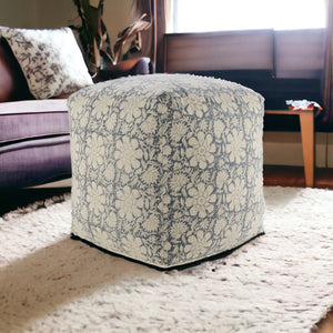 Homeroots 20" Beige 100% Cotton Ottoman  Cotton 517918