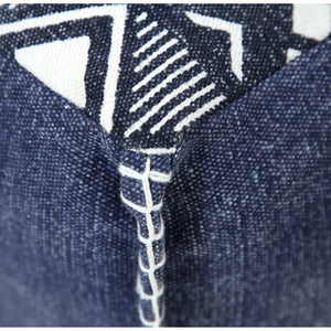 Homeroots 18" Blue 100% Cotton Ottoman  Cotton 517919