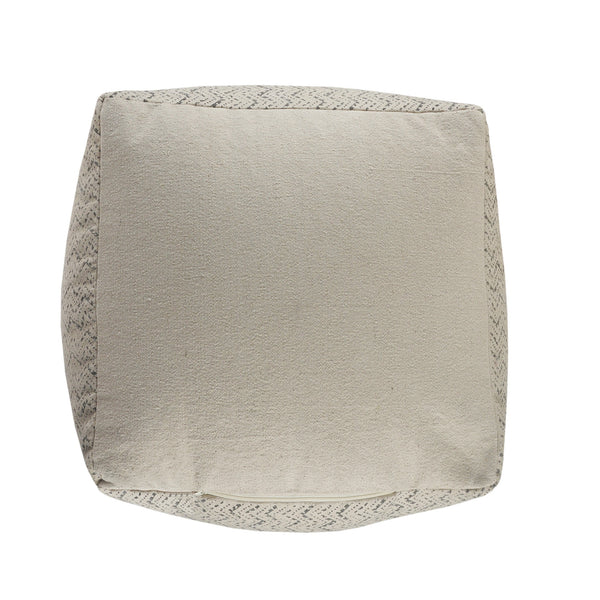 Homeroots 20" Cream 100% Cotton Ottoman  Cotton 517922