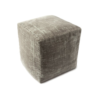 Homeroots 18" Gray Polyester Blend Ottoman  Polyester 517927