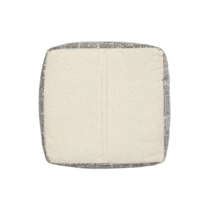 Homeroots 18" Gray Polyester Blend Ottoman  Polyester 517927