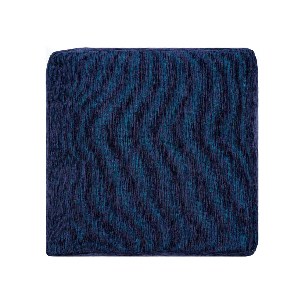 Homeroots 18" Blue Polyester Blend Ottoman  Polyester 517928