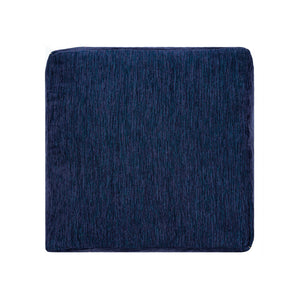 Homeroots 18" Blue Polyester Blend Ottoman  Polyester 517928
