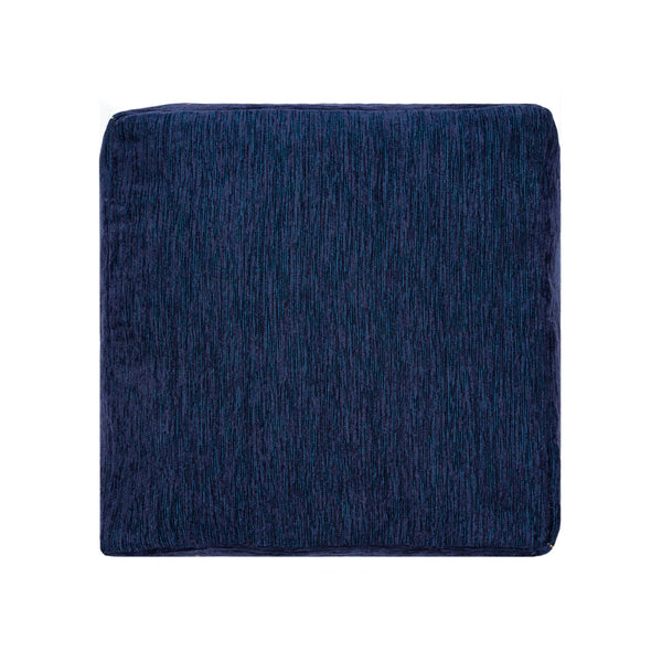 Homeroots 18" Blue Polyester Blend Ottoman  Polyester 517928