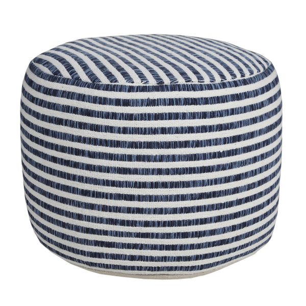 Homeroots 18" Blue 100% Cotton Ottoman  Cotton 517931