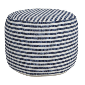 Homeroots 18" Blue 100% Cotton Ottoman  Cotton 517931
