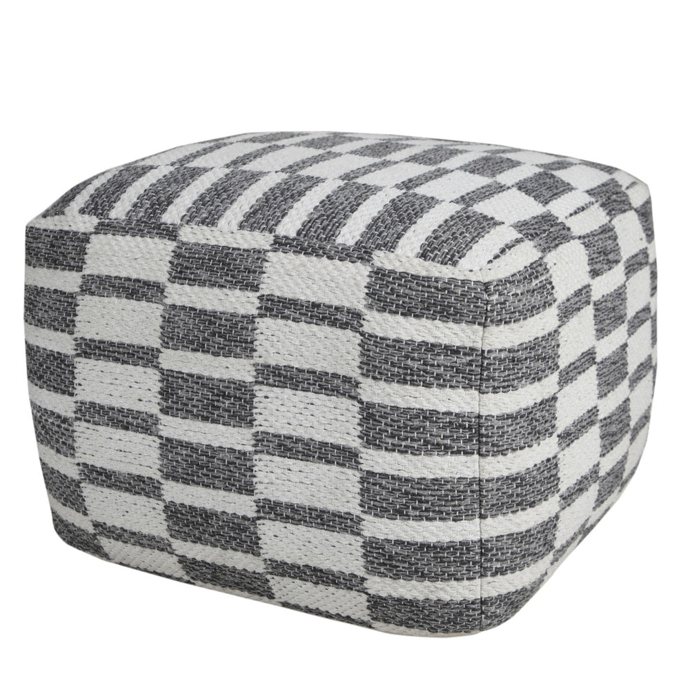 Homeroots 18" Gray 100% Cotton Ottoman  Cotton 517932