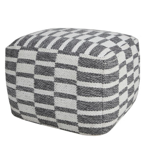 Homeroots 18" Gray 100% Cotton Ottoman  Cotton 517932