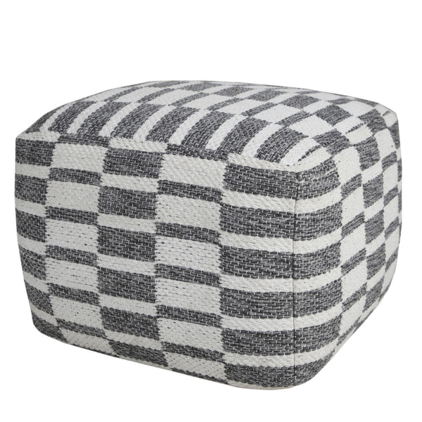 Homeroots 18" Gray 100% Cotton Ottoman  Cotton 517932
