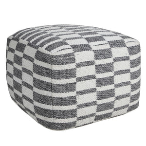 Homeroots 18" Gray 100% Cotton Ottoman  Cotton 517932