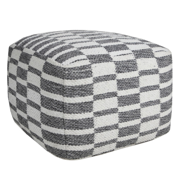 Homeroots 18" Gray 100% Cotton Ottoman  Cotton 517932