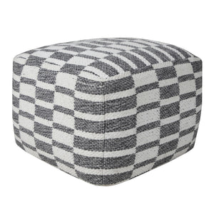 Homeroots 18" Gray 100% Cotton Ottoman  Cotton 517932