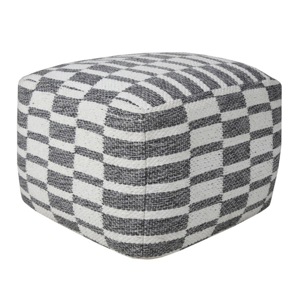 Homeroots 18" Gray 100% Cotton Ottoman  Cotton 517932