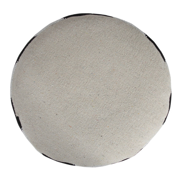 Homeroots 18" Black Cotton Blend Ottoman  Cotton 517935