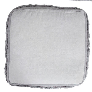 Homeroots 18" Gray 100% Cotton Ottoman Light Gray Cotton 517936