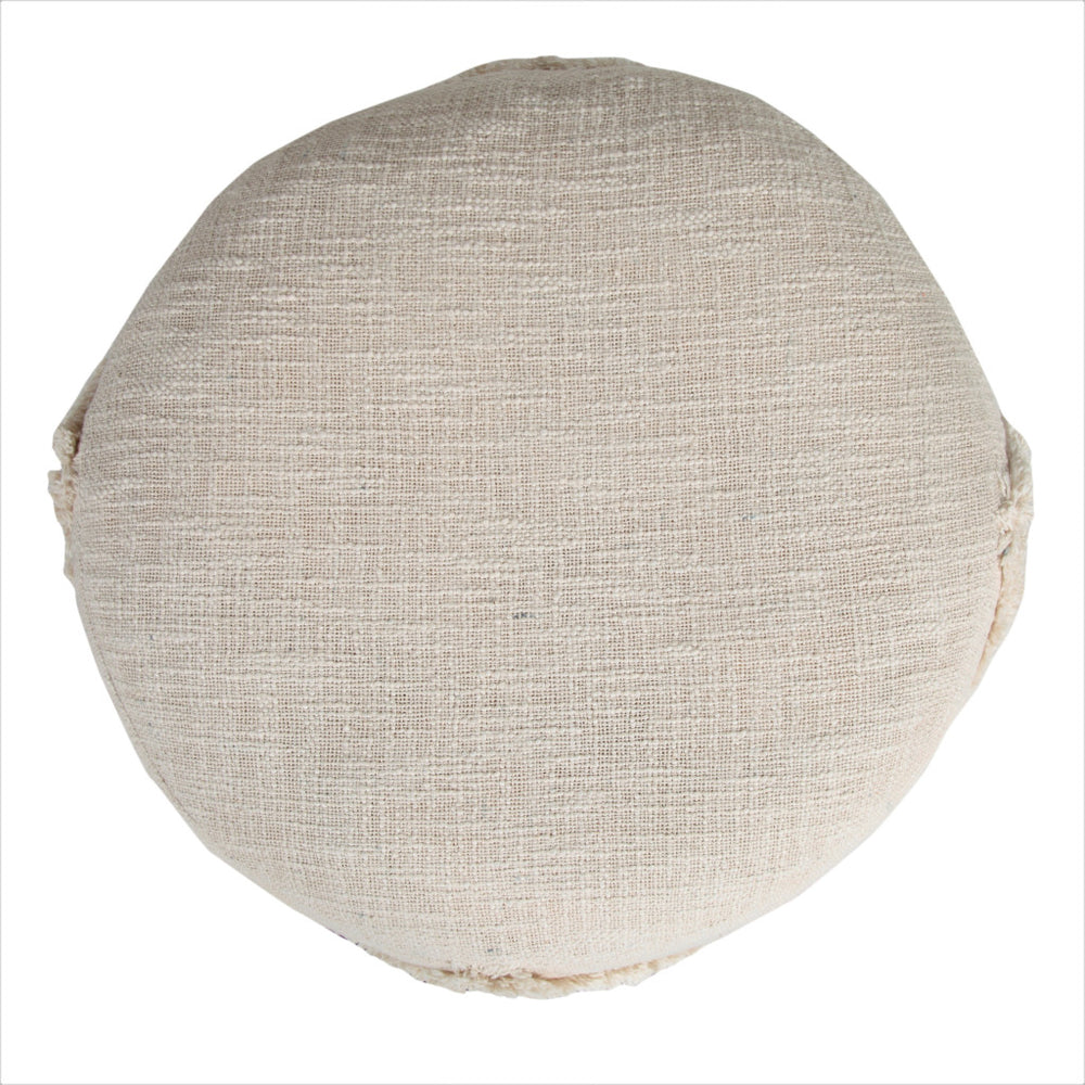 Homeroots 18" Cream 100% Cotton Ottoman Beige Cotton 517941