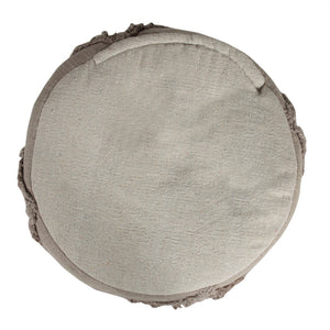 Homeroots 18" Brown 100% Cotton Ottoman Light Brown Cotton 517942