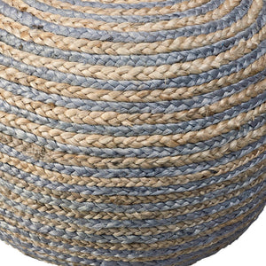 Homeroots 20" Gray Jute Ottoman Natural,Tan Jute 517945