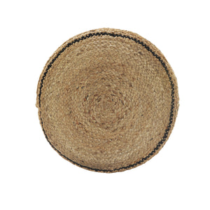 Homeroots 18" X 18" X 14" " Tan Pouff  Jute 517949