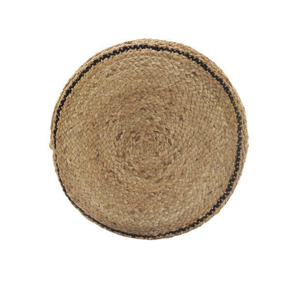 Homeroots 18" X 18" X 14" " Tan Pouff  Jute 517949