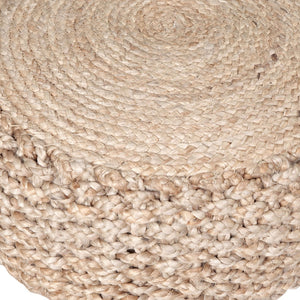Homeroots 20" Tan Jute Ottoman  Jute 517950